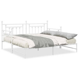 Berkfield Daybed Frame With Trundle White 107X203 Cm Steel - thumbnail 4