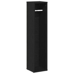 Berkfield Durable Bathroom Cabinet With Roll Holder Black 20.5X20X90 Cm