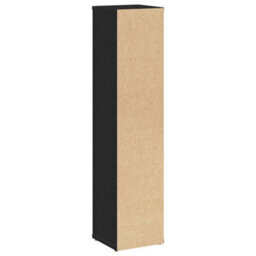 Berkfield Durable Bathroom Cabinet With Roll Holder Black 20.5X20X90 Cm - thumbnail 6
