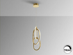 Luminosa Lighting Luminosa Nexo Pendant Ceiling 3 Light Gold Led 3000K - Uk Stock - thumbnail 4
