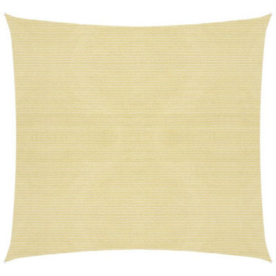 Berkfield Sunshade Sail 160 G/m2 Beige 5X5 M Hdpe - image 1