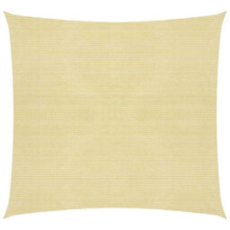 Berkfield Sunshade Sail 160 G/m2 Beige 5X5 M Hdpe - thumbnail 1