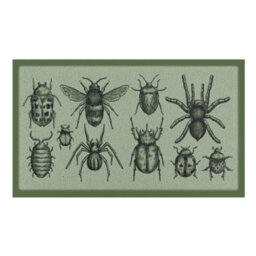 Native Natural Green Insect Pattern Indoor & Outdoor Doormat - 70X40Cm - thumbnail 2