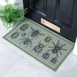 Native Natural Green Insect Pattern Indoor & Outdoor Doormat - 70X40Cm - thumbnail 1
