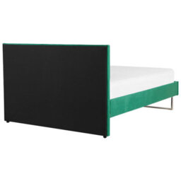 Beliani Bed Velvet Bellou 180 X 200 Cm (Eu Super King) Green - thumbnail 6