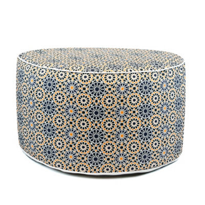 Gardenwize Home Garden Outdoor Picnic Casablanca Inflatable Ottoman Pouf Stool Chair - 60Cm X 30Cm