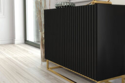 Ripple Sideboard 100Cm Black Fluted Design - Creative Furniture - thumbnail 8