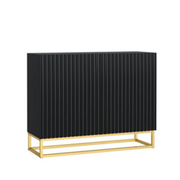 Ripple Sideboard 100Cm Black Fluted Design - Creative Furniture - thumbnail 3