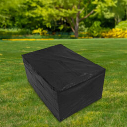 Woodside Black Small Rectangle Outdoor Garden Table Cover 1.52M X 1.04M X 0.71M - thumbnail 4