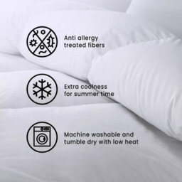 Aspire Homeware 2.5 Tog Summer Duvet Single (135X200Cm) Premium Anti-Allergy Lightweight Quilt - thumbnail 7