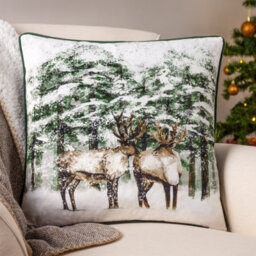 Furn. Classic Reindeer Velvet Cushion Cover - thumbnail 4