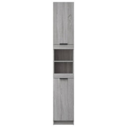 Berkfield Durable Bathroom Cabinet Grey Sonoma 32X34X188.5 Cm Engineered Wood - thumbnail 7
