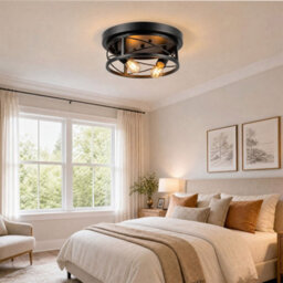 Emitto E27 Adjustable Metal Cage Ceiling Light - thumbnail 1