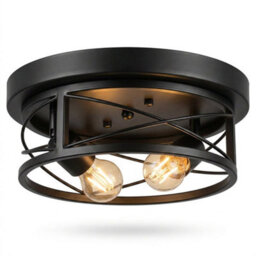 Emitto E27 Adjustable Metal Cage Ceiling Light - thumbnail 2