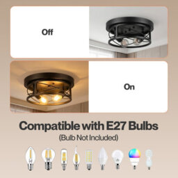 Emitto E27 Adjustable Metal Cage Ceiling Light - thumbnail 8