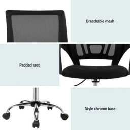 Style 2 - Black  Swivel Mesh Ergonomic Home Office Chair Computer Desk Chair - thumbnail 4