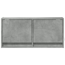 Berkfield Durable Tv Wall Cabinet With Led Lights Concrete Grey 80X31X35 Cm - thumbnail 6