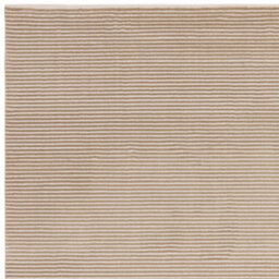 Beige Plain Striped 11mm Thick Anti-Shed Rug For Bedroom, & Dining Room, Stain-Resistant Modern Area Rug-200Cm X 290Cm - thumbnail 3