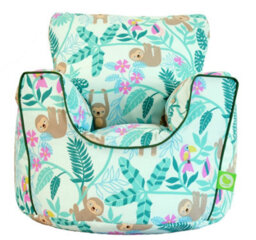 Bean Lazy Cotton Green Sloth Bean Bag Arm Chair Toddler Size