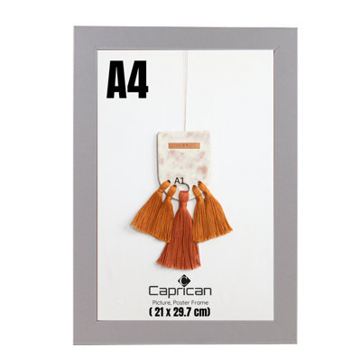 A4 Grey Picture Frame Photo Frame Perspex Sheet For Wall Or Table, Landscape Portrait Orientation 21 X 29.7 Cm ( 8.3 X 11.7 Inch) - image 1