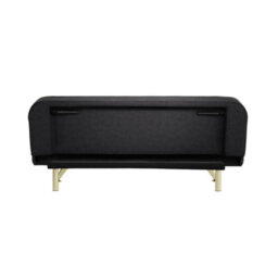 LPD Burlington Black Velvet Sofa Bed - Modern Design With Brushed Gold Finish - thumbnail 4