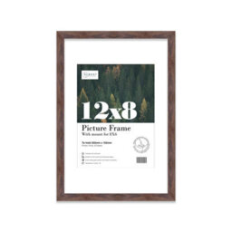 "12X8"" Walnut Frame With Mount For 8X6"" Pictures 20mm Thin Edge Portrait And Landscape Display With Wall Hooks And Kickstand" - thumbnail 1