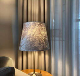 "11"" Silver Velvet Drum Lampshade Dual Purpose Ceiling Or Table Light Shade, Modern Style (Multi Sizes & Colours Available)" - thumbnail 4