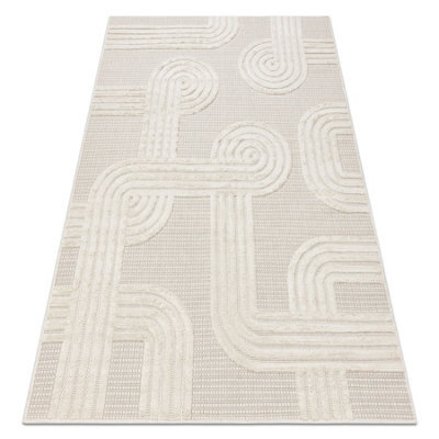 RugsX Carpet Santo Sisal 1001 Geometric White  80X150 Cm - image 1