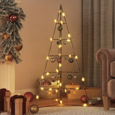 Berkfield Metal Christmas Tree For Decoration Black 100 Cm - image 1