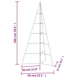 Berkfield Metal Christmas Tree For Decoration Black 100 Cm - thumbnail 7