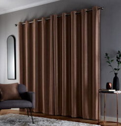 Enhanced Living Goodwood Bronze Thermal, Energy Saving, Dimout Eyelet Curtains With Wave Pattern (Pair) - 66 X 90 Inch (168X229Cm) - thumbnail 2