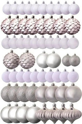 Christmas Tree World The White & Silver Bauble 60Pc Base Set - image 1
