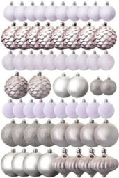 Christmas Tree World The White & Silver Bauble 60Pc Base Set