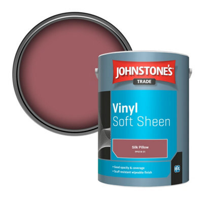 Johnstone's Trade Vinyl Soft Sheen Walls & Ceilings Emulsion Paint Silk Pillow (Ppg18-31) 5L - image 1