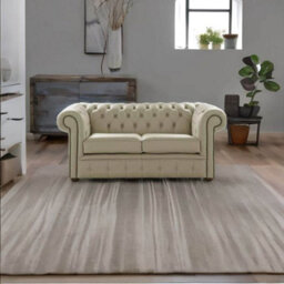 Chesterfield 2 Seater Shelly Ash Leather Sofa Settee Bespoke In Classic Style - thumbnail 3