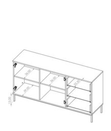 Arte Querty 01 Sideboard Cabinet In White Matt - Modern Elegance With Ample Storage - W1500mm X H800mm X D410mm - thumbnail 3