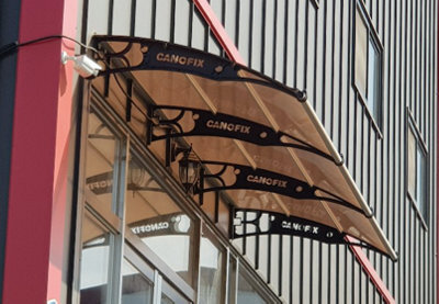 Canofix UK Canofix Door Canopy Pc 4000 Width X 1270 Projection (Black Bracket - Bronze Sheet) - image 1