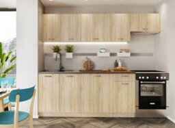 Impact Furniture Kitchen Cabinets 7 Units Set Sonoma Oak Cupboards Worktop Modern Small Budget Kitchenette Nela - thumbnail 1