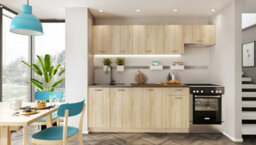 Impact Furniture Kitchen Cabinets 7 Units Set Sonoma Oak Cupboards Worktop Modern Small Budget Kitchenette Nela - thumbnail 2