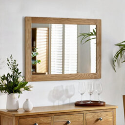 Oakham Aureva Waxed Oak Framed Wall Mirror - thumbnail 2