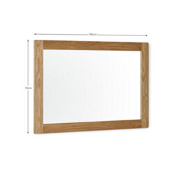 Oakham Aureva Waxed Oak Framed Wall Mirror - thumbnail 4