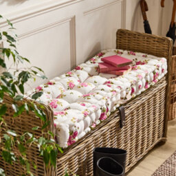 Dibor Vintage Style Pink Floral Reversible Indoor Hallway Furniture Bench Chair Seat Pad Cushion L105Cm X W42Cm - thumbnail 2