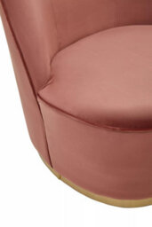 Orsina Luxurious Dusty Pink Velvet Gold Base Chair, Modern Armless Chair For Livingroom, Wooden Chair For Bedroom - thumbnail 9