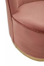 Orsina Luxurious Dusty Pink Velvet Gold Base Chair, Modern Armless Chair For Livingroom, Wooden Chair For Bedroom - thumbnail 6