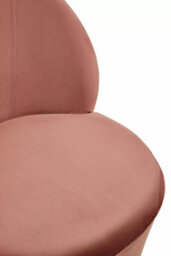 Orsina Luxurious Dusty Pink Velvet Gold Base Chair, Modern Armless Chair For Livingroom, Wooden Chair For Bedroom - thumbnail 7