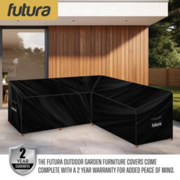Futura Premium 600D V Shaped 255X210X80Cm Waterproof Garden Furniture Cover, Outdoor Patio Weatherproof Rattan Sofa Guard - thumbnail 8