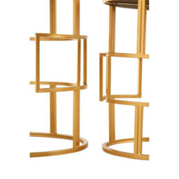 Orsina Set Of Two Gold Metal Round Side Tables,nesting Side Tables,small Bedside Tables,distinctive Accent Tables - thumbnail 6