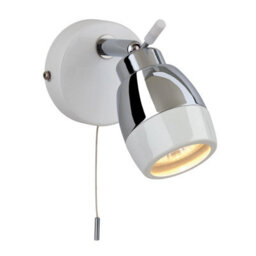 Luminosa Lighting Luminosa Marine 1 Light Single Switched Bathroom Ceiling Spotlight White, Chrome Ip44, Gu10