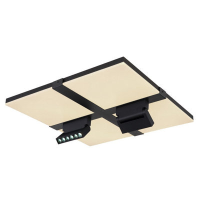 Luminosa Lighting Luminosa Villsi Integrated Led Semi Flush Ceiling Light White Matt Led Dimmable 2700-6500K Remote Control Timer - image 1
