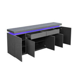 Furniture in Fashion Odessa Grey High Gloss Sideboard With 5 Door 2 Drawer And Led - thumbnail 6